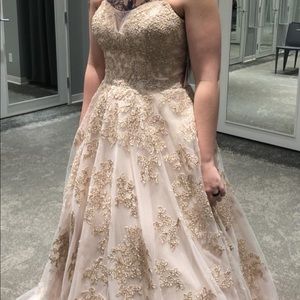 Rose gold wedding dress